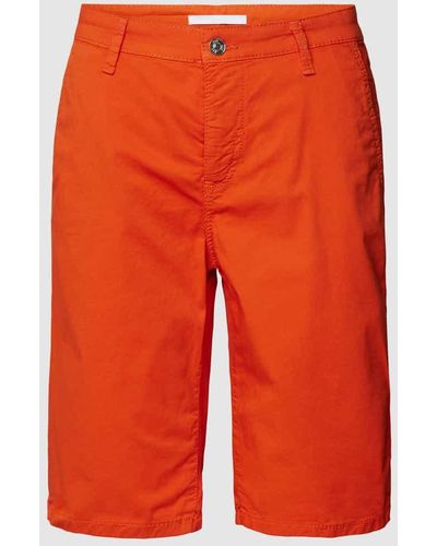 M·a·c Chino-Shorts mit Allover-Print - Orange