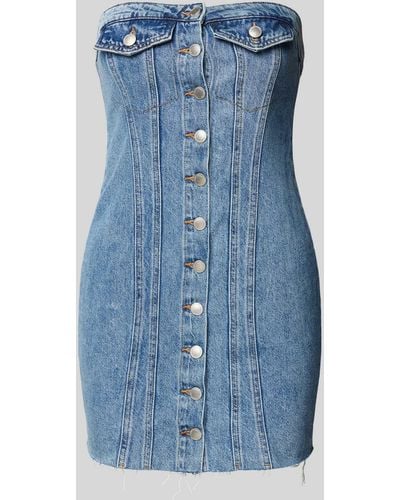 ONLY Jeanskleid mit Brusttaschen Modell 'JASMINE' - Blau