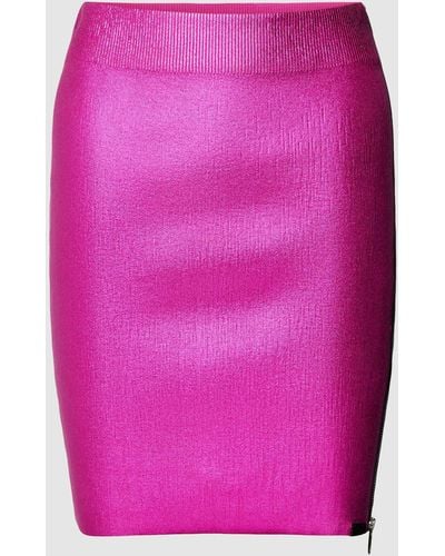 HUGO Minirock mit seitlichem Reißverschluss Modell 'Salloy' - Pink
