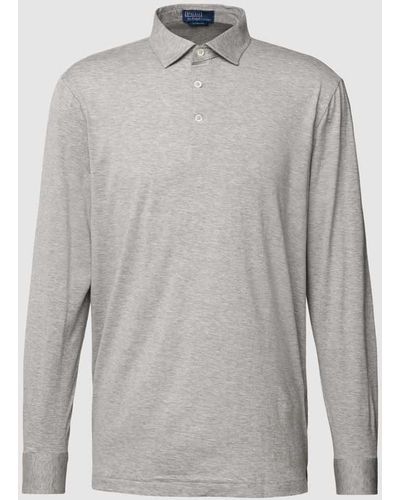 Polo Ralph Lauren Poloshirt mit kurzer Knopfleiste - Grau