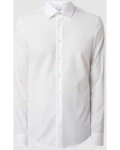 Seidensticker Slim Fit Business-Hemd aus Popeline - Weiß