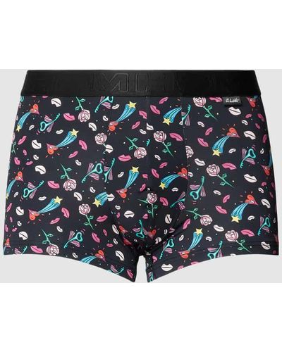 Hom Trunks mit Allover-Muster Modell 'AMOUR' - Blau