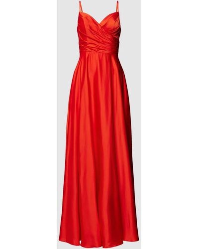 Luxuar Abendkleid mit Herz-Ausschnitt - Rot