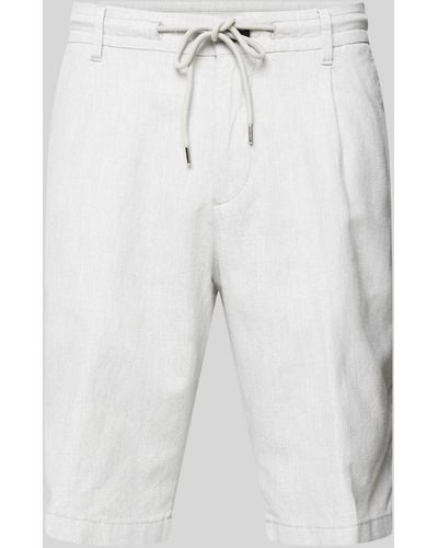 JOOP! Jeans Regular Fit Bermuda Met Strikceintuur - Wit