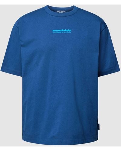 Marc O' Polo T-shirt Met Logoprint - Blauw