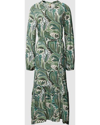 Soya Concept Midi-jurk Met Paisleymotief - Groen