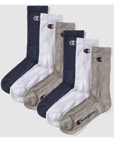 Champion Socken mit Logo-Stitching im 6er-Pack - Mehrfarbig