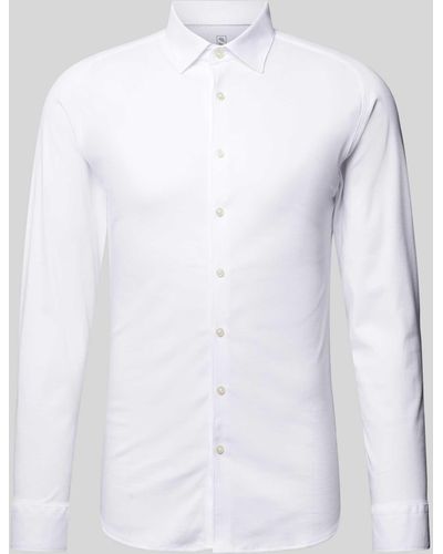 DESOTO Slim Fit Business-Hemd mit Kentkragen - Weiß