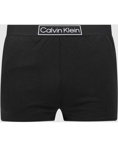 Calvin Klein Sweatshorts Met Labelopschrift - Zwart