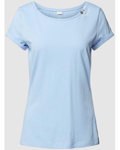 Ragwear T-shirt Met Sierknopen - Blauw