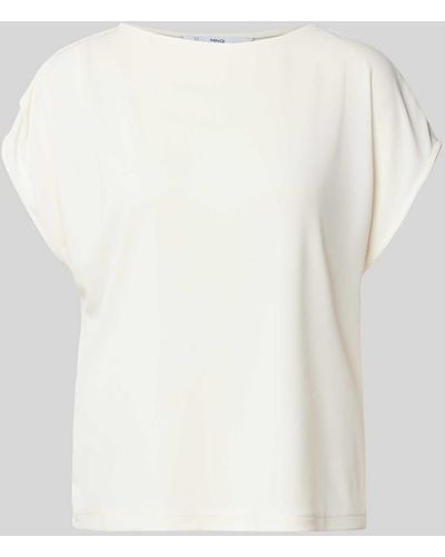 Mango Blusenshirt mit Kappärmeln Modell 'MALBI' - Weiß