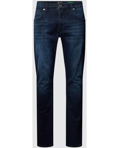 Cars Jeans Slim Fit Jeans im Used-Look Modell 'BATES' - Blau