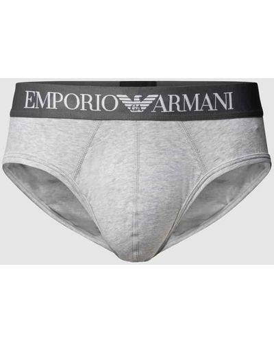 Emporio Armani Slip mit Stretch-Anteil - Grau