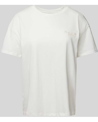 Marc O' Polo T-shirt Met Labeldetail - Wit