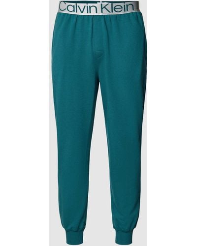 Calvin Klein Pyjamabroek Met Elastische Logoband - Groen