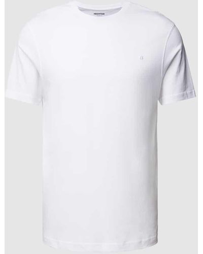Hechter Paris T-Shirt mit Logo-Stitching - Weiß