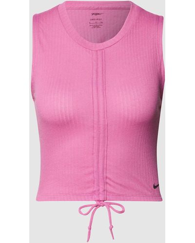 Nike Crop Top mit Label-Print - Pink