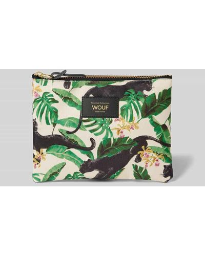 Wouf Handtasche mit Motiv-Print Modell 'Yucata' - Grün