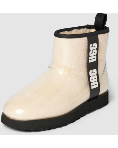 UGG Boots mit Label-Details Modell 'CLASSIC CLEAR MINI' - Schwarz