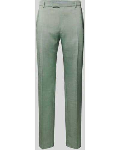 Joop! Slim Fit Anzughose mit Bügelfalten Modell 'Blayr' - Grün