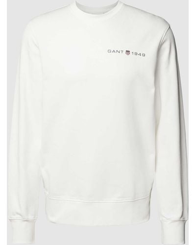 GANT Sweatshirt Met Labelprint - Wit