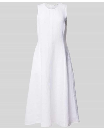 Marc O' Polo Leinenkleid mit Rundhalsausschnitt - Weiß