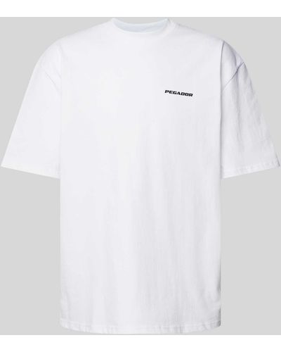 PEGADOR Oversized T-shirt Met Logo - Wit