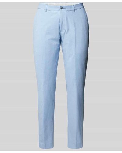 S.oliver Regular Fit Anzughose mit Bügelfalten Modell 'Pure' - Blau