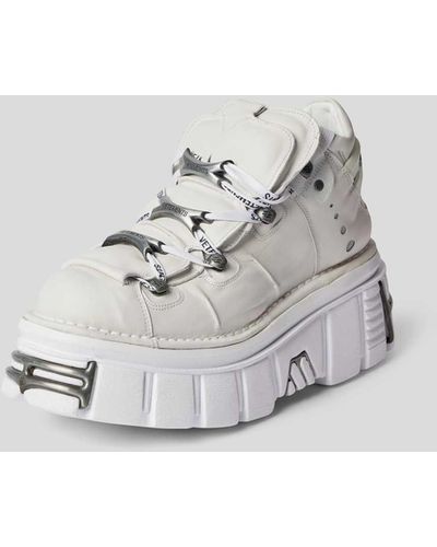 Vetements Plateau-Sneaker mit Label-Details - Weiß