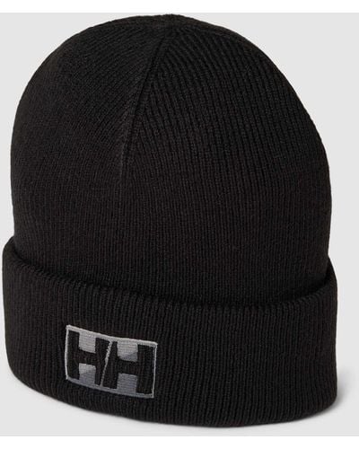 Helly Hansen Beanie mit Logo-Stitching - Schwarz