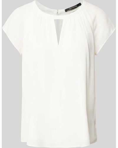 Comma, Bluse mit Kappärmeln - Weiß