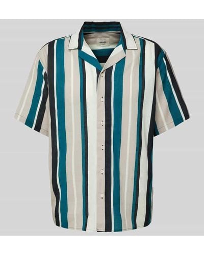 Redefined Rebel Regular Fit Freizeithemd mit Reverskragen Modell 'HOWIE' - Blau