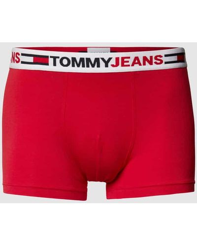 Tommy Hilfiger Trunks mit Label-Schriftzug - Rot