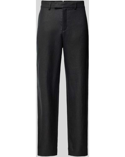 SELECTED Slim Fit Pantalon Met Knoop- En Ritssluiting - Zwart
