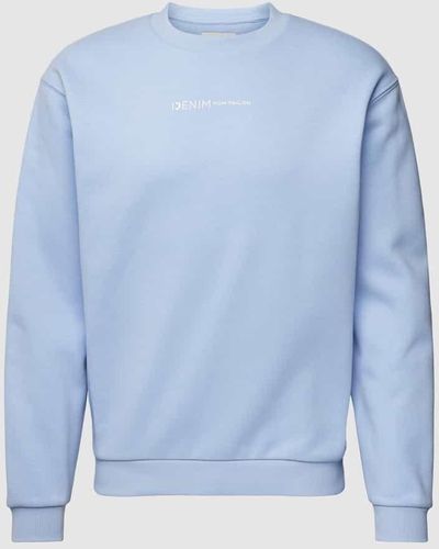 Tom Tailor Sweatshirt mit Label-Print - Blau