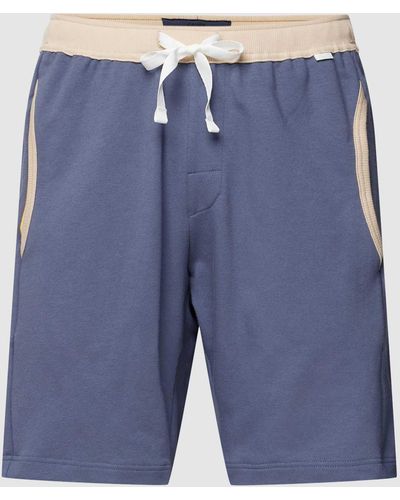 CALIDA Shorts mit seitlichen Eingrifftaschen - Blau