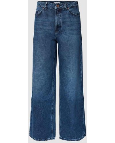 Marc O' Polo High Rise Relaxed Fit Jeans mit Brand-Detail - Blau