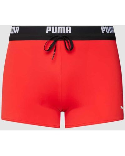 PUMA Trunks mit Logo-Bund - Rot