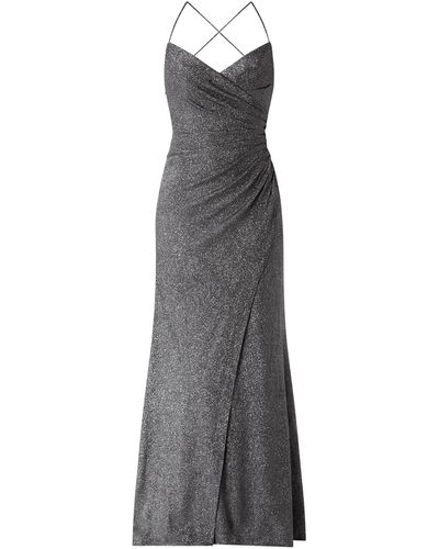 Luxuar Abendkleid mit Glitter-Effekt - Grau