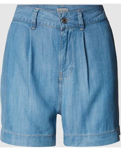 Guess Jeansshorts Met Labelpatch - Blauw