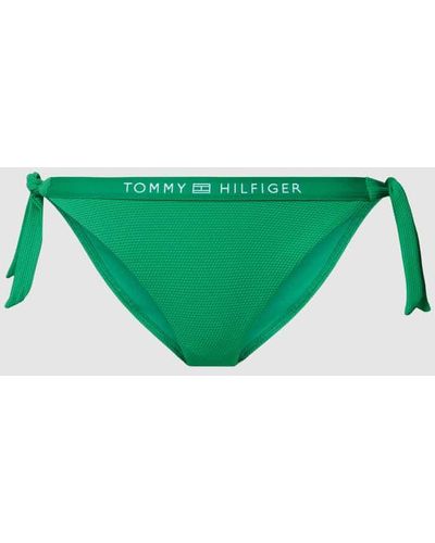 Tommy Hilfiger Bikini-Slip mit Label-Print - Grün