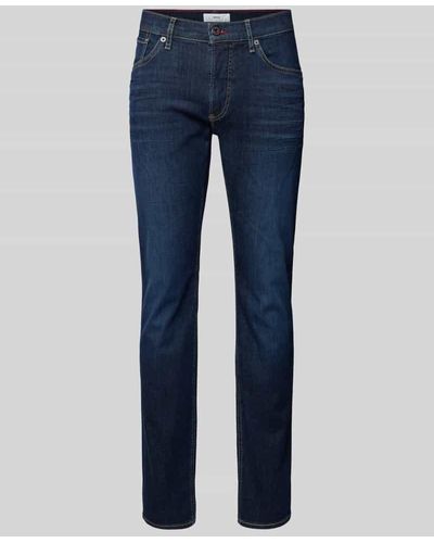 Brax Straight Fit Jeans mit Label-Patch Modell 'CHUCK' - Blau