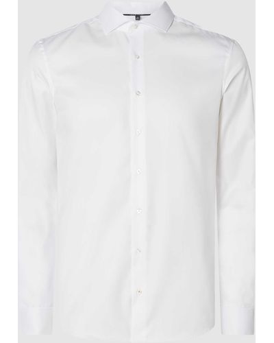 Eterna Slim Fit Zakelijk Overhemd Van Katoen - Wit
