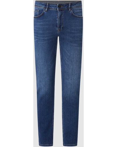 Hiltl Slim Fit Jeans mit Kaschmir-Anteil Modell 'Tecade' - Blau