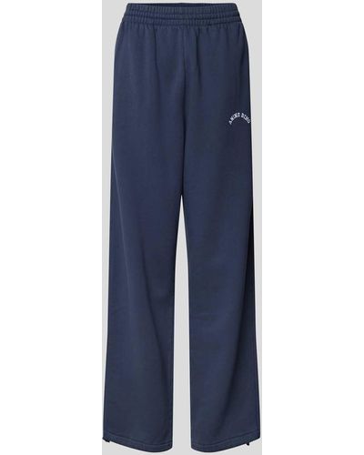 Anine Bing Sweatpants mit elastischem Bund - Blau