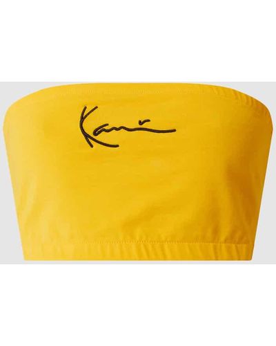 Karlkani Bandeau-Top mit Logo - Gelb