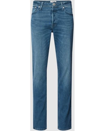 Jack & Jones Slim Fit Jeans Modell 'TIM' - Blau