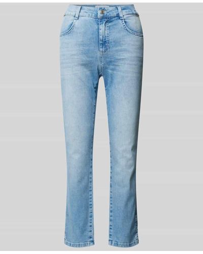 ANGELS Straight Leg Jeans in verkürzter Passform Modell 'Cici' - Blau