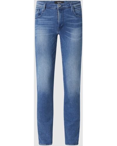 Replay Slim Fit Jeans Met Stretch - Blauw