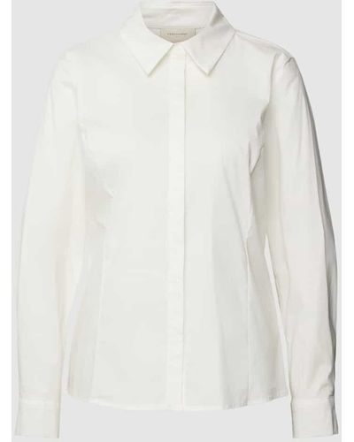 Freequent Bluse in unifarbenem Design Modell 'Oriana' - Weiß